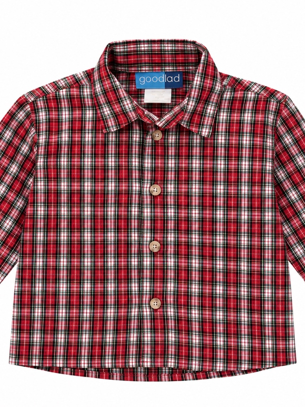 Good Lad Red Plaid Button-Up Kids Shirt